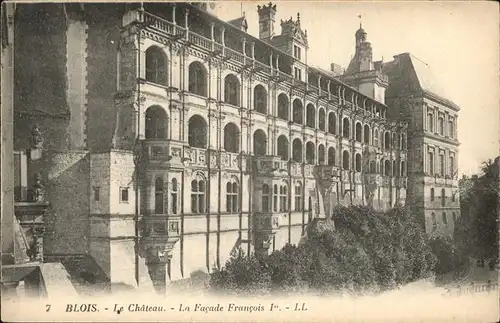 Blois Loir et Cher Chateau Facade Francois Ier Kat. Blois