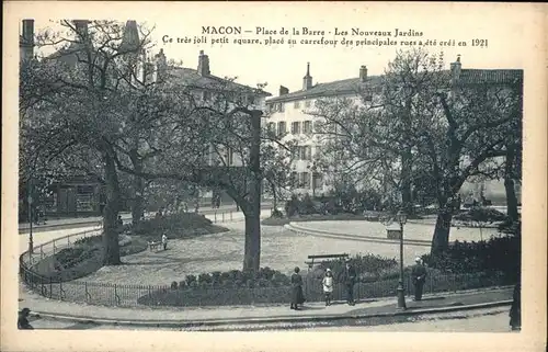 Macon Saone et Loire Place de la Barre les nouveaux jardins Kat. Macon