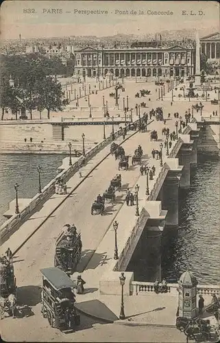 Paris Pont de la Concorde Pferdewagen Kat. Paris