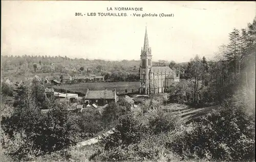 Les Tourailles Vue generale eglise Kat. Les Tourailles