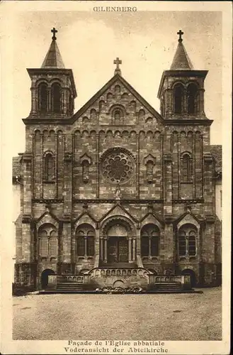 Oelenberg Elsass Facade de l Eglise abbatiale Abbaye Abteikirche Kat. Reiningue