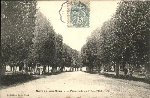 Noyers sur Serein Haute Marne Promenade du Pre de l Echelle parc Stempel auf AK Kat. Noyers