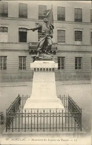 Aurillac Monument des Enfangs du Cantal sculpture Kat. Aurillac
