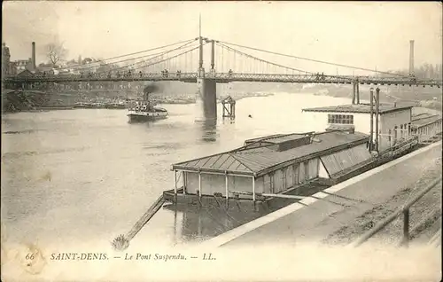 Saint Denis Seine Saint Denis Le Pont Suspendu Kat. Saint Denis