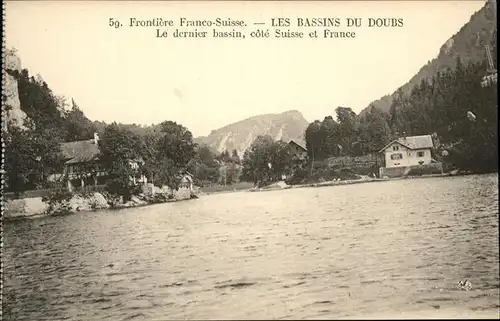 Villers le Lac Les Bassins du Doubs Frontiere Franco Suisse  Kat. Villers le Lac