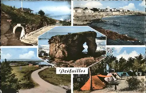 Prefailles Source ferrugineuse Plage Roche Percee Pointe St Gildas Camping Kat. Prefailles