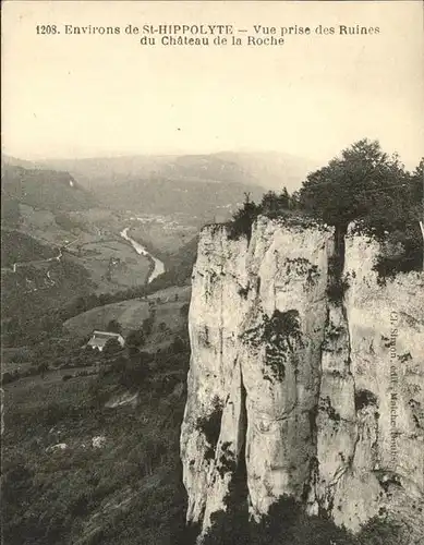 Saint Hippolyte Montbeliard Vue prise des Ruines du Chateau de la Roche Kat. Saint Hippolyte