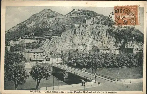 Grenoble Forts Rabot et de la Bastille Stempel auf AK Kat. Grenoble