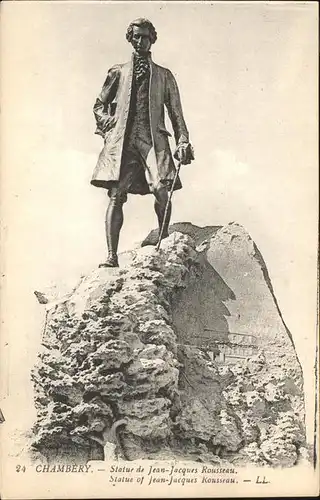 Chambery Savoie Statue de Jean Jacques Rousseau monument Kat. Chambery