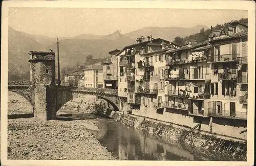 Sospel Vieilles Maisons sur la Bevera pont Kat. Sospel