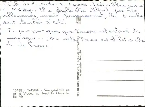 Tarare Vue generale et le Viaduc Chapelle Bel Air Kat. Tarare