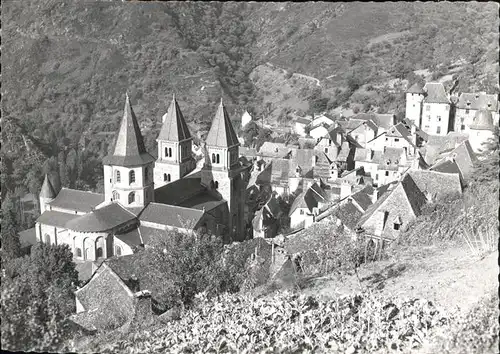 Conques Vue generale Basilique Sainte Foy Klosterkirche Kat. Conques