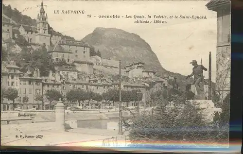 Grenoble Quai Vedette Saint Eynard sculpture eglise Kat. Grenoble