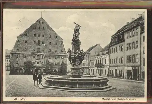 Zittau Marstall Herkulesbrunnen Kat. Zittau