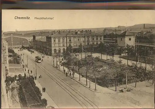 Chemnitz Hauptbahnhof Strassenbahn Kat. Chemnitz