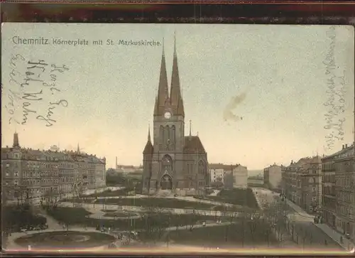 Chemnitz St. Markuskirche Koernerplatz Kat. Chemnitz