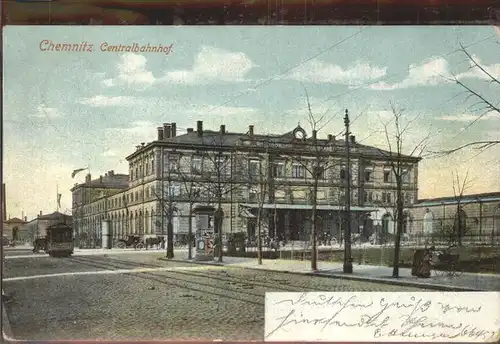 Chemnitz Centralbahnhof Strassenbahn Kat. Chemnitz