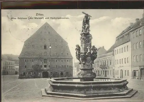 Zittau Altes Salzhaus Herkulesbrunnen Kat. Zittau