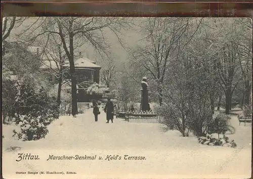 Zittau Marschner Denkmal Helds Terrasse Kat. Zittau