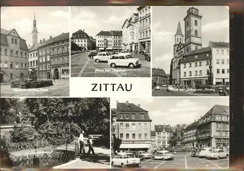 Zittau Johannis Kirche Brunnen Kat. Zittau