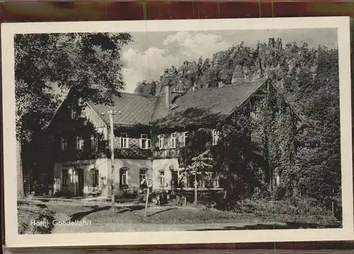 Zittau Gebirge Kurort Jonsdorf Hotel Gondelfahrt Nonnefelsen Kat. Zittau