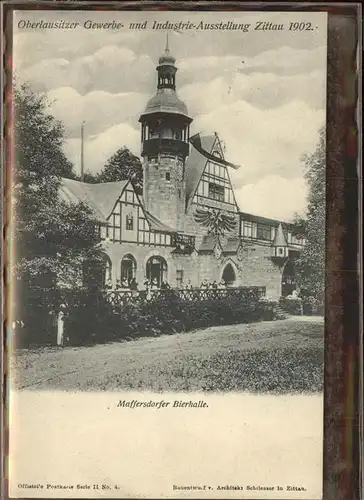 Zittau Oberlausitzer Gewerbe Industrie Ausstellung 1902 Bierhalle Kat. Zittau
