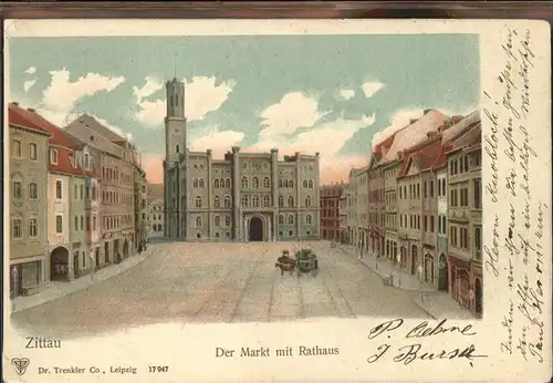 Zittau Markt Rathaus Kat. Zittau