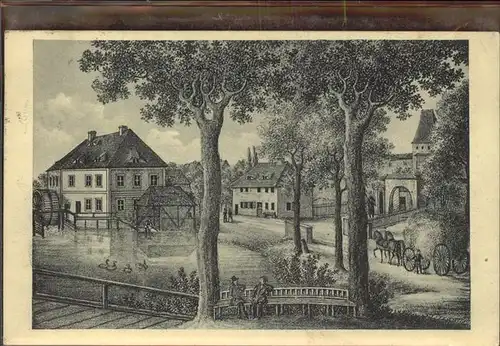Zittau ehemalige Wasserpforte 1826 Kat. Zittau