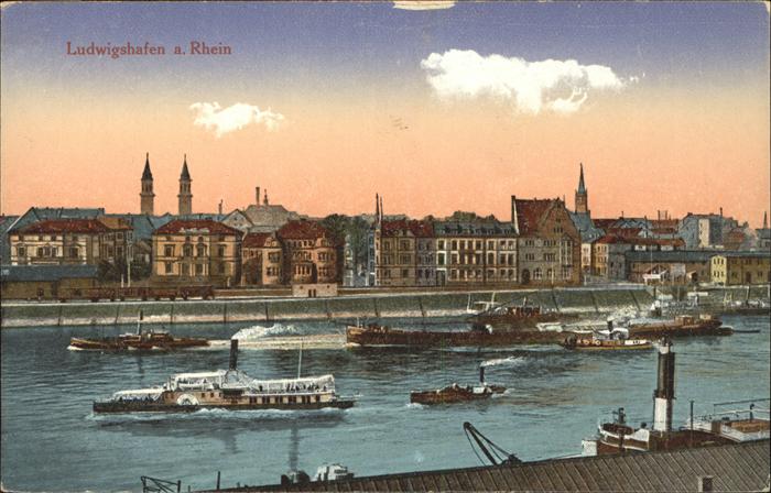 Ludwigshafen Rhein Dampfschiffe Rhein Kat. Ludwigshafen am Rhein Nr