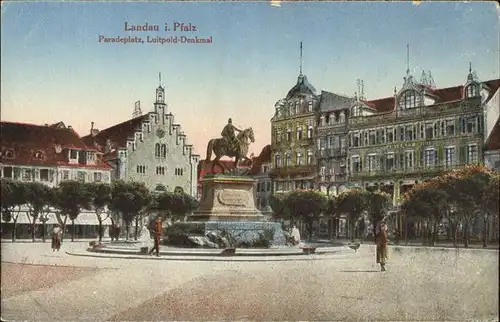 Landau Pfalz Paradeplatz Lutipold Denkmal Kat. Landau in der Pfalz