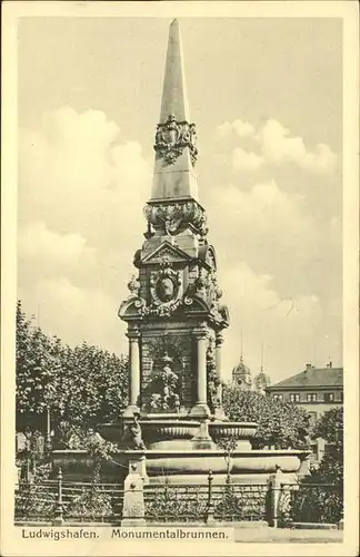 Ludwigshafen Rhein Monumentalbrunnen Kat. Ludwigshafen am Rhein