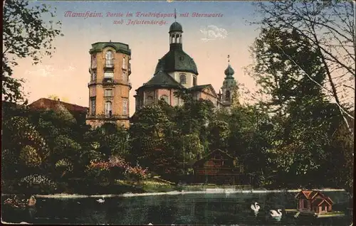 Mannheim Friedrichspark Sternwarte Jesuitenkirche Kat. Mannheim