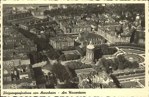 Mannheim Fliegeraufnahme Wasserturm Kat. Mannheim