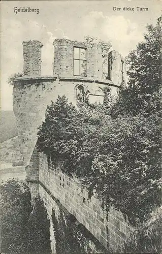 Heidelberg Neckar dicke Turm Kat. Heidelberg