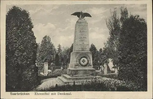 Saarbruecken Ehrenthal Denkmal Kat. Saarbruecken