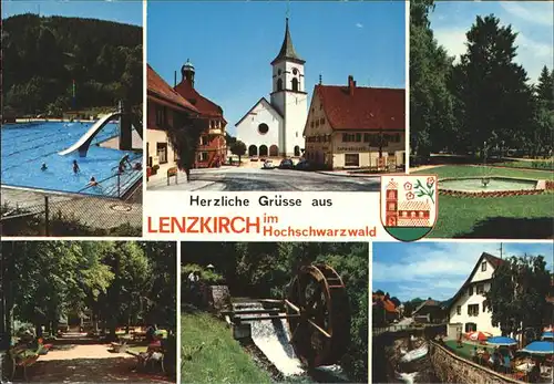 Lenzkirch Wappen Freibad Muehle Kirche Kat. Lenzkirch