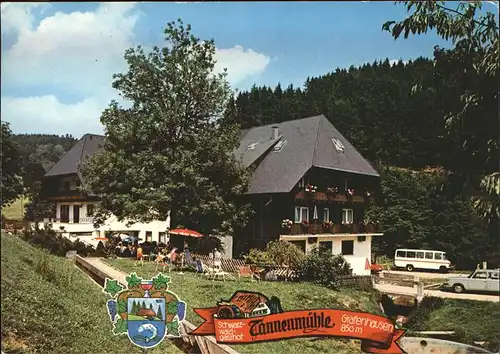 Grafenhausen Schwarzwald Schwarzwaldgasthof Tannenmuehle Kat. Grafenhausen
