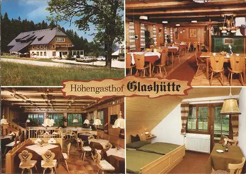 Bonndorf Schwarzwald Hoehengasthof Glashuette Werbung Kat. Bonndorf