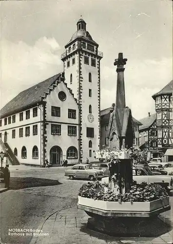 Mosbach Baden Rathaus Brunnen Kat. Mosbach