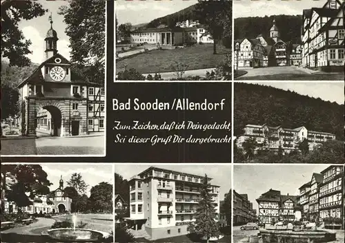 Bad Sooden Allendorf Tor Uhr Brunnen Kat. Bad Sooden Allendorf