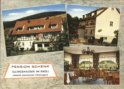 Ellingshausen Hessen Pension Schenk Kat. Knuellwald