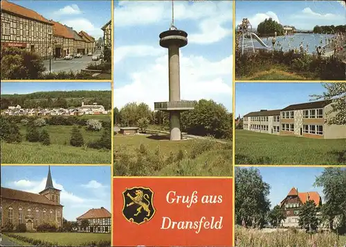 Dransfeld Freibad Kirche Kat. Dransfeld