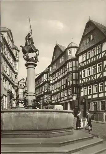 Marburg Lahn Marktplatz Marktbrunnen Kat. Marburg