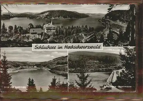 Schluchsee Sperrmauer Seebrugg Kat. Schluchsee