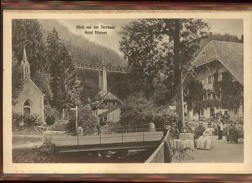 Hoellental Schwarzwald Terrasse Hotel Sternen Kat. Buchenbach