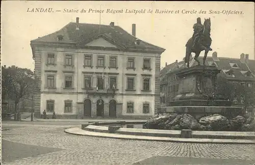 Landau Pfalz Statue du Prince Regent Luitpold Baviere  / Landau in der Pfalz /Landau Pfalz Stadtkreis