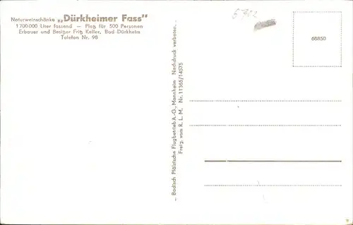 Bad Duerkheim Duerkheimer Fass Kat. Bad Duerkheim