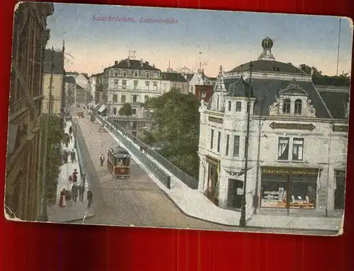 Saarbruecken Luisenbruecke Strassenbahn Kat. Saarbruecken