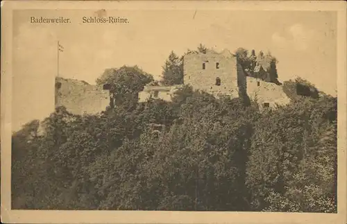 Badenweiler Schloss Ruine Kat. Badenweiler