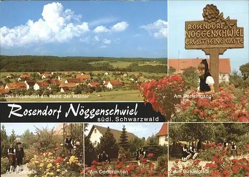 Noeggenschwiel Roseneck Dorfbrunnen Birkenplatz Kat. Weilheim